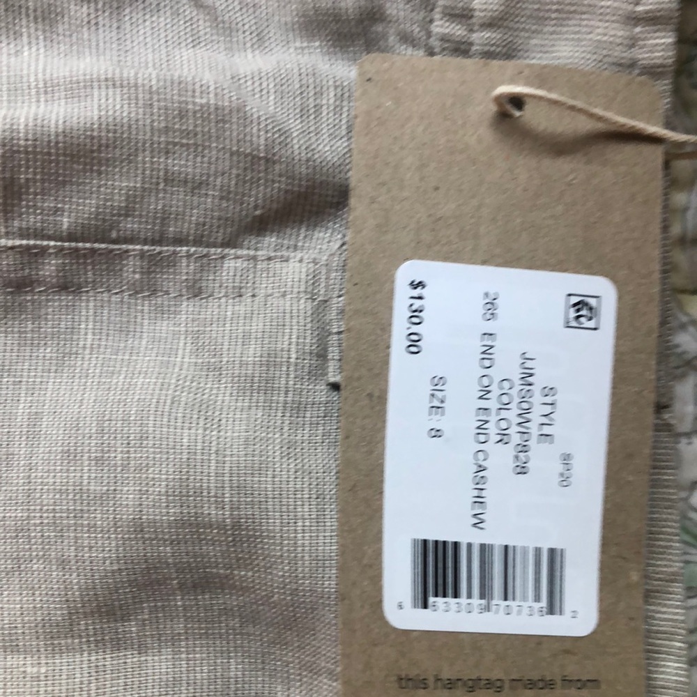 B New York linen crop trousers. Very comfy.